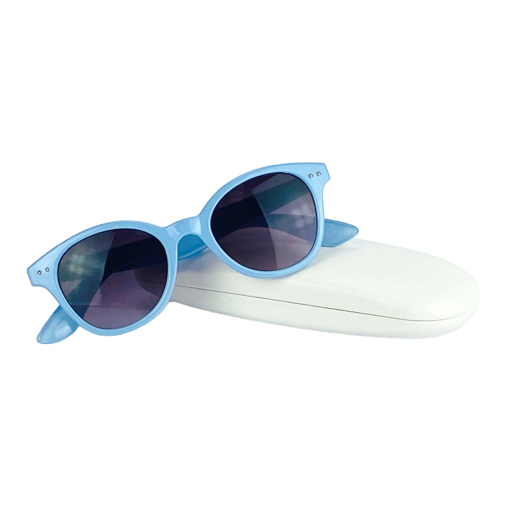 Women's sunglasses with polyamide frame. Gradient lenses with UV400 protection - Powder Blue colour. Dimensions: 14 x 4.5 x 15 cm-6