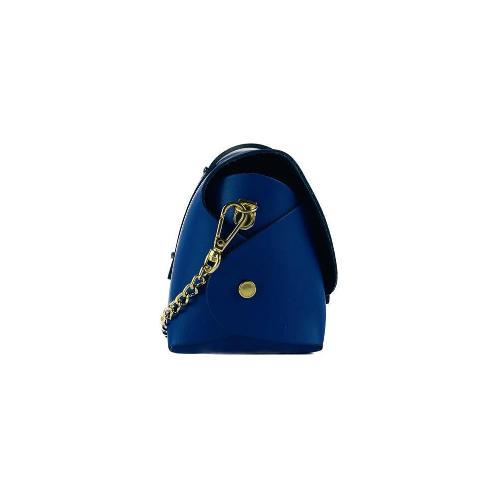 RB1001CH | Small Bag with Chain Shoulder Strap in Genuine Leather | 16.5 x 11 x 8 cm-2