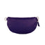 RB1015Y | Waist bag with removable shoulder strap in Genuine Leather Made in Italy. Attachments with shiny nickel metal snap hooks - Purple color - Dimensions: 24 x 14 x 7-2