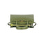 RB1016AG | Women's handbag in genuine leather Made in Italy with removable shoulder strap. Shiny Gold metal snap hooks - Olive Green color - Dimensions: 28 x 20 x 14 + 12.5 cm-6