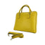 RB1019AR | Unisex Business Briefcase in Genuine Leather Made in Italy with removable shoulder strap. Attachments with shiny nickel metal snap hooks - Mustard color - Dimensions: 37 x 29 x 6.5 cm-4