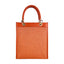 RB1026BM | Vertical women's handbag in genuine leather and straw Made in Italy. Removable and adjustable leather shoulder strap. Polished Gold Accessories - Coral Color - Dimensions: 24 x 29 x 9 cm-4