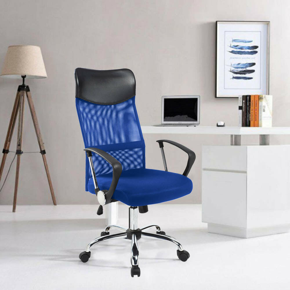 Scaun de birou ergonomic cu spatar inalt, in 3 culori - albastru-1