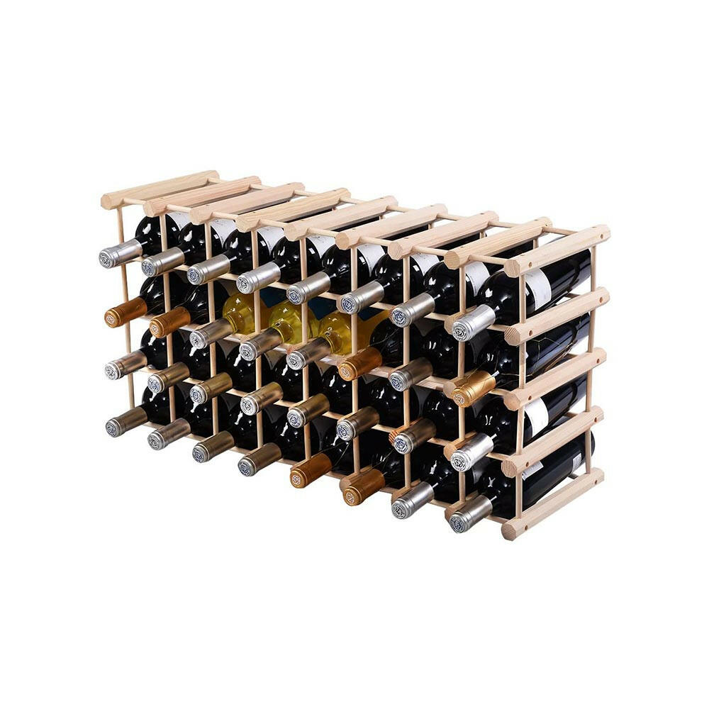 Suport din lemn pentru sticle de vin, 40 sticle-2