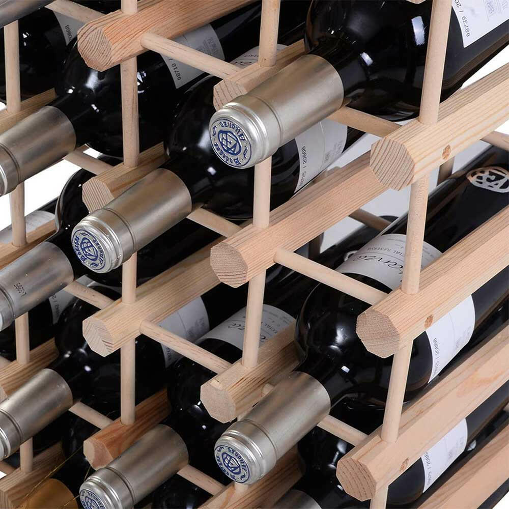 Suport din lemn pentru sticle de vin, 40 sticle-5