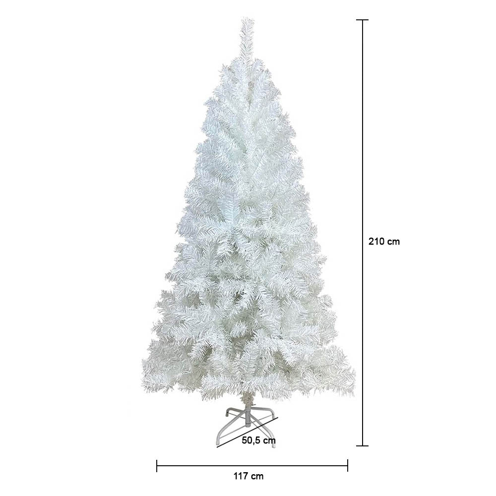 Brad artificial alb, in 4 dimensiuni-210 cm-1