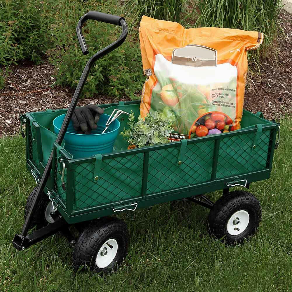 Carucior metalic de gradina in 2 tipuri-capacitate de incarcare 250 kg-3