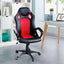 Scaun gamer Basic cu spatar color, Rosu-1