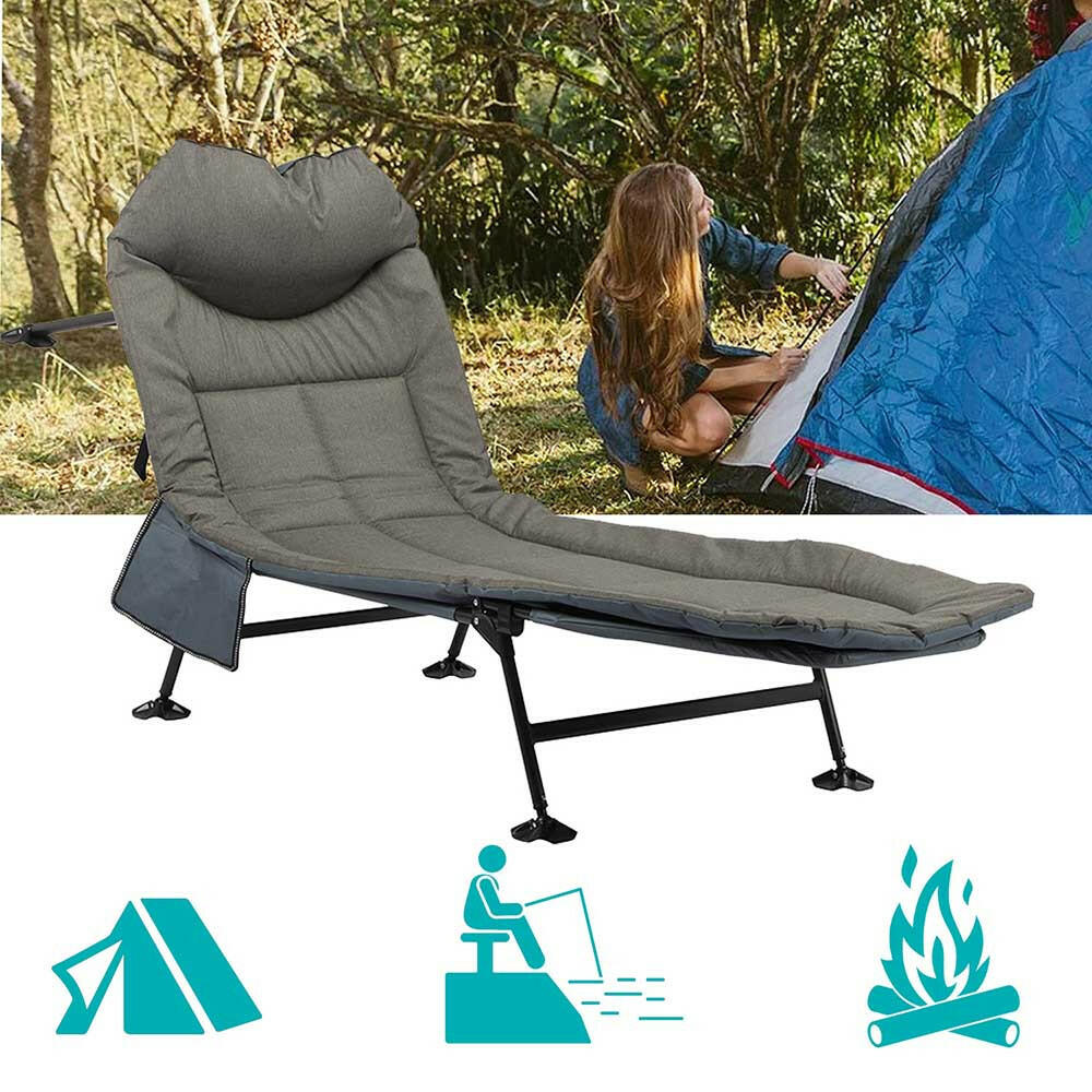 Pat de camping cu design pliabil-4