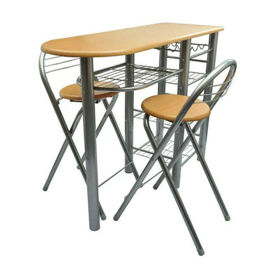 Set de bar pentru bucatarie, masa cu 2 scaune-0