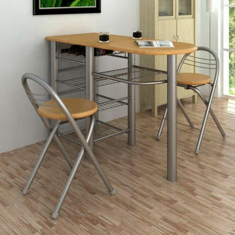 Set de bar pentru bucatarie, masa cu 2 scaune-1