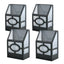 4 buc lampa solara de exterior, negru-0