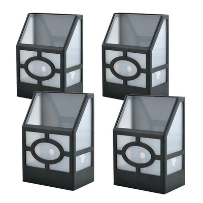 4 buc lampa solara de exterior, negru-0