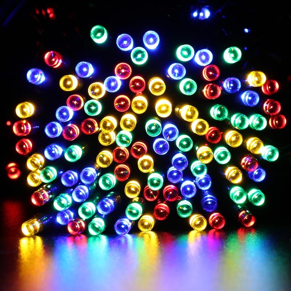 Ghirlanda luminoasa solara pentru gradina cu 100 LED, multicolor, 20m-4